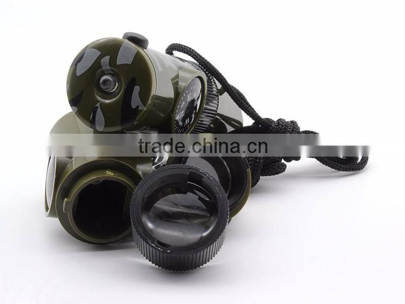 7 in 1muli-functional emergency survival whistle