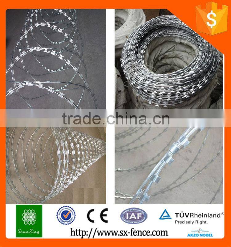 Cheaper concertina razor barbed wire with pallet/razor barbed wire toilet seat