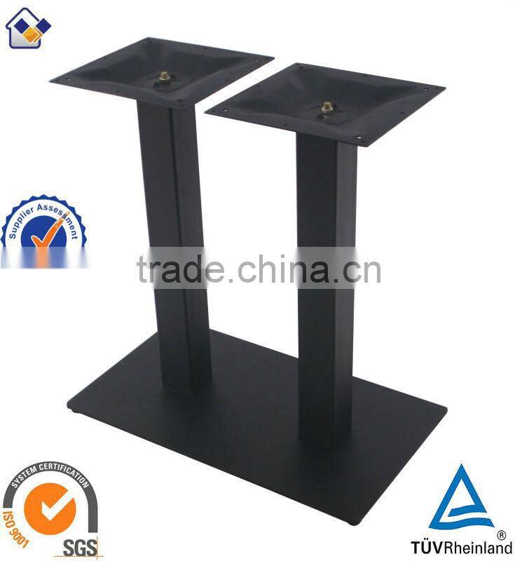 Texture Black Powder Steel Square Metal Table Legs