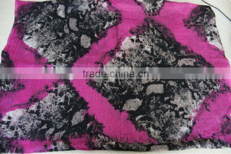 mixed colors worsted wool pashmina shawl