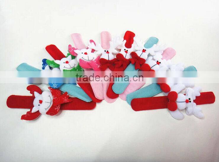 2014 fashion christmas decoration bracelet slap wristbands Wholesale, promotional christmas gift