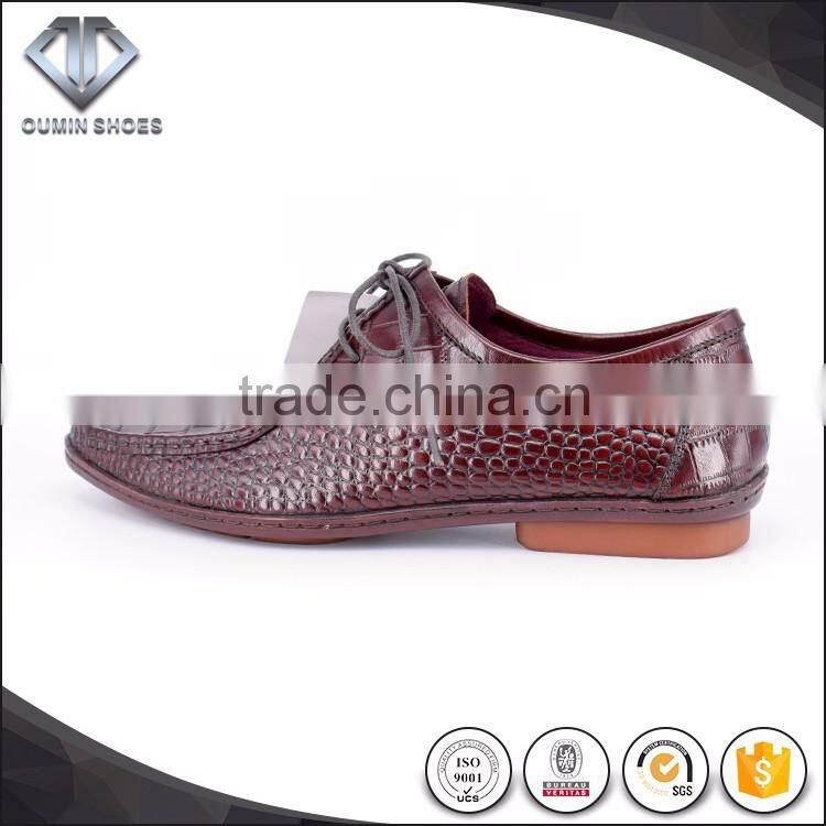 Goodyear driving shoes Injection molding high level genuine leather men shoes The crocodile grain
