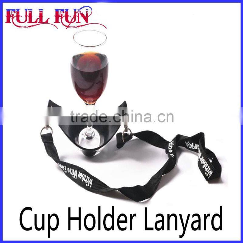 2016 various style cup holder lanyard polyester lanyard