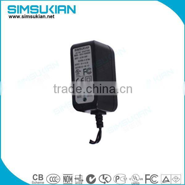 china manufacture USA plug 12V 1A 1000ma DC Power Adapter with LED indicator UL FCC safety approval