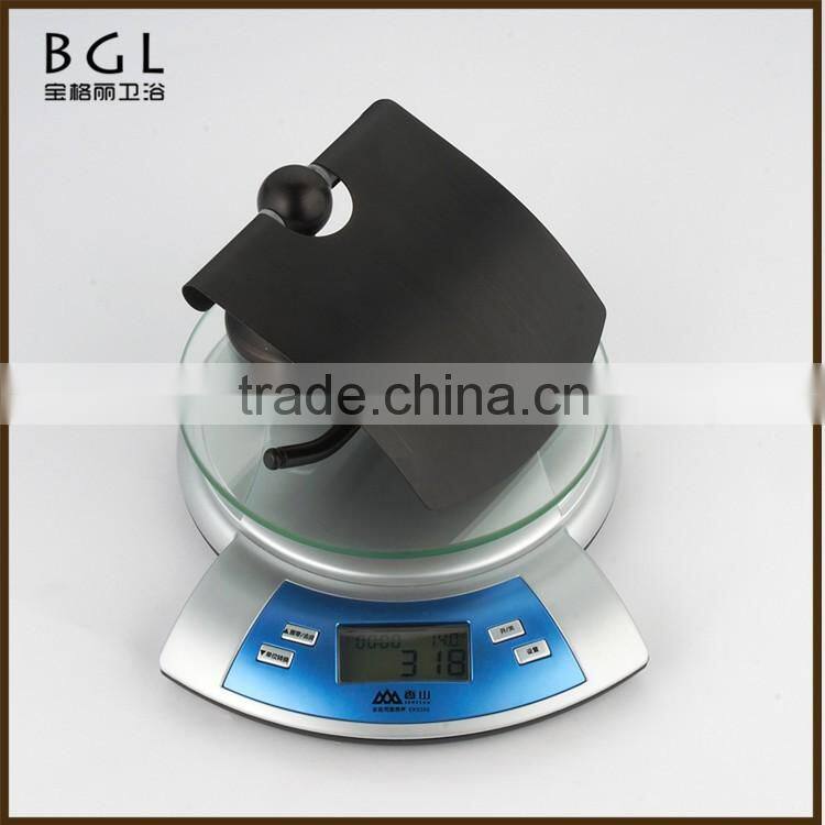 15733 American design china goods wholesale zinc alloy toilet paper holder black bathroom design