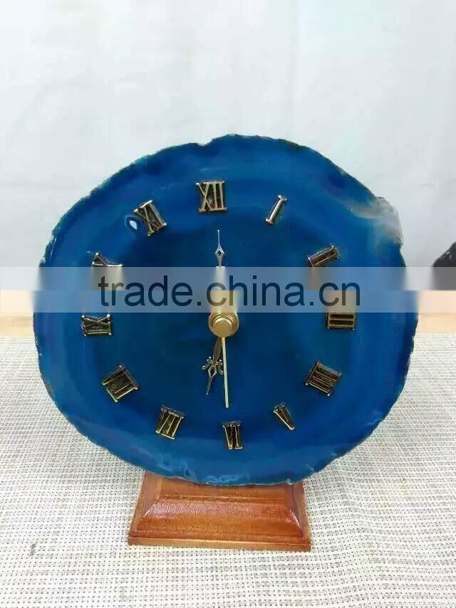Cute antique agate clock for home decoration