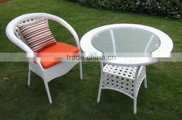 wicker rattan coffee table and chair/ patio tea set/ bistro set