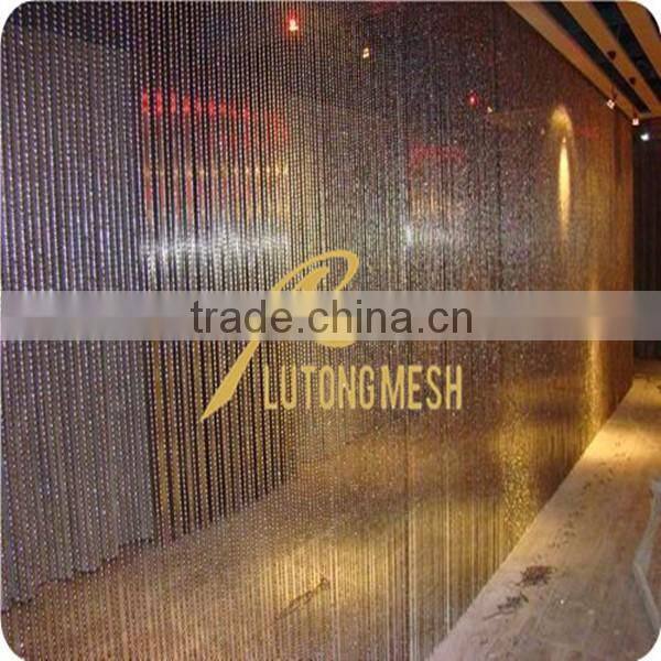 metallic beaded curtain,hanging door beads curtain,metal bead curtain