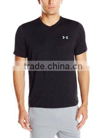 Wholesale Men's cotton spandex V Neck T -Shirt