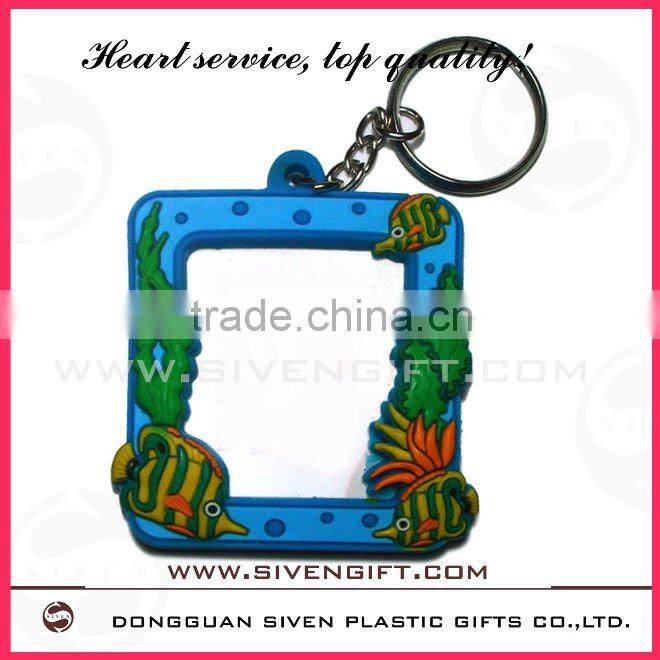 soft pvc mini photo frame keychain for promotional gift