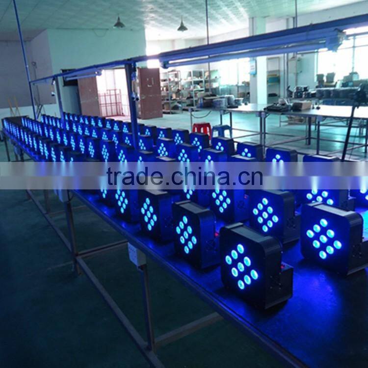 Mobile Stage DJ Par Quad IR WIFI 9*8W 10W 12W RGBW 4 IN 1 LED Rechargeable Battery Wireless Slim Flat Uplight