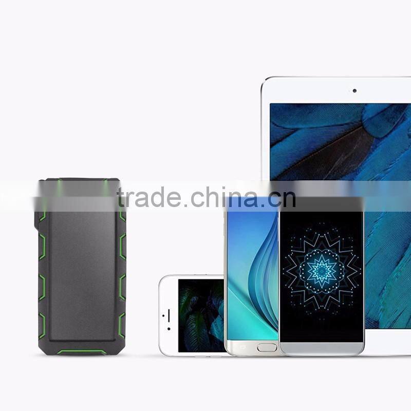 Real capacity 15000mah waterproof solar cell power bank portable charger for iphone xiaomi power bank