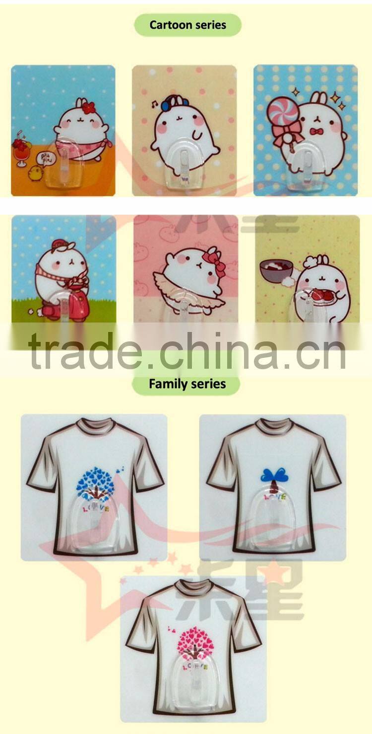 Movable hook no nails bathroom hanger/kitchen towel hook whole sale