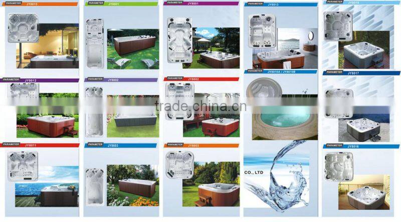 Top popular outdoor whirlpool tub,6M long LED swimming pool,spa with counter current unit