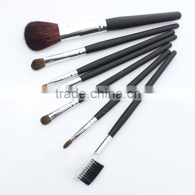 7pcs Goat Hair Brush Set Makeup For Beginners