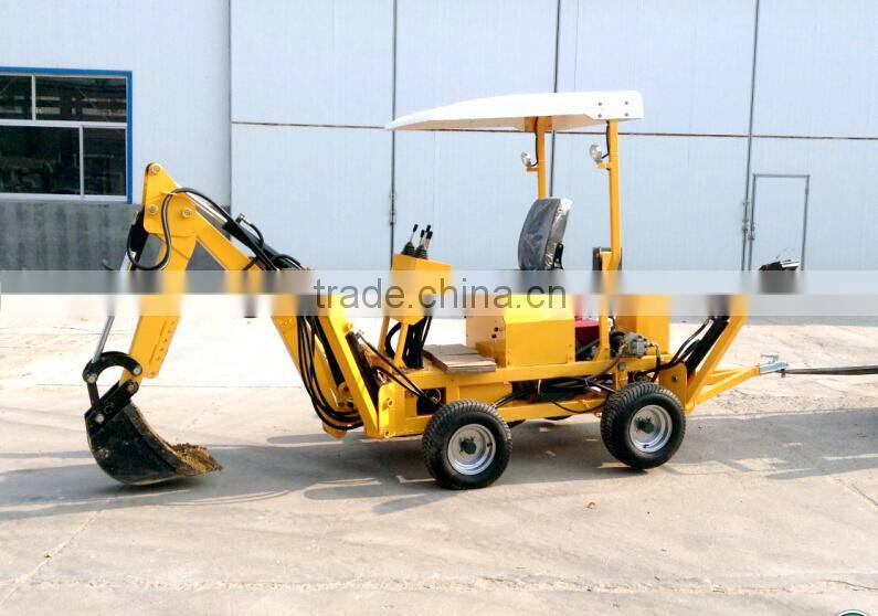 18hp diesel engine ATV towable mini backhoe for sale