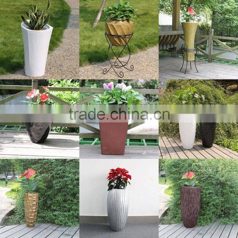 hotel use luxury pot fashion pots fiberglass plants container and flowers pots floating bonsai