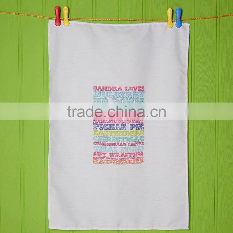 Factory Price Wholesale 100% Cotton Printed Tea Towel