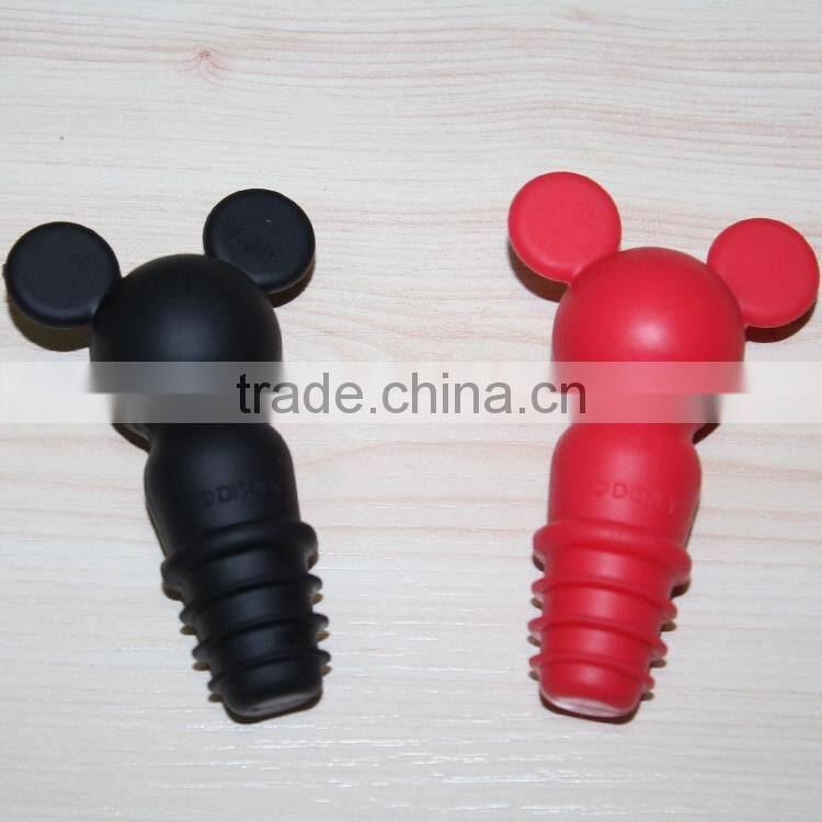 Silicone custom cork wine bottle stoppers