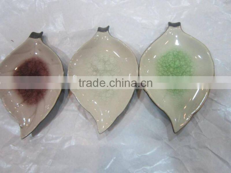 Beautiful item green ceramic-porcelain dish from Vietnam with producer price