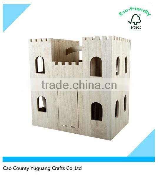 Custom Unfinished Christmas Wood Castle Doll house