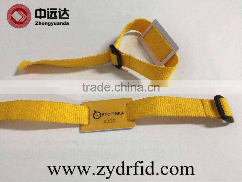 woven NFC bracelets for events with ntag213 / ultralight chip with laser code and heat transfer fashion style