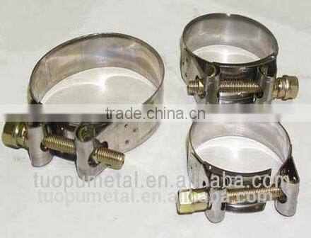 China metal universal quick release pipe clamps, small diameter galvanized swivel flange hose clamp
