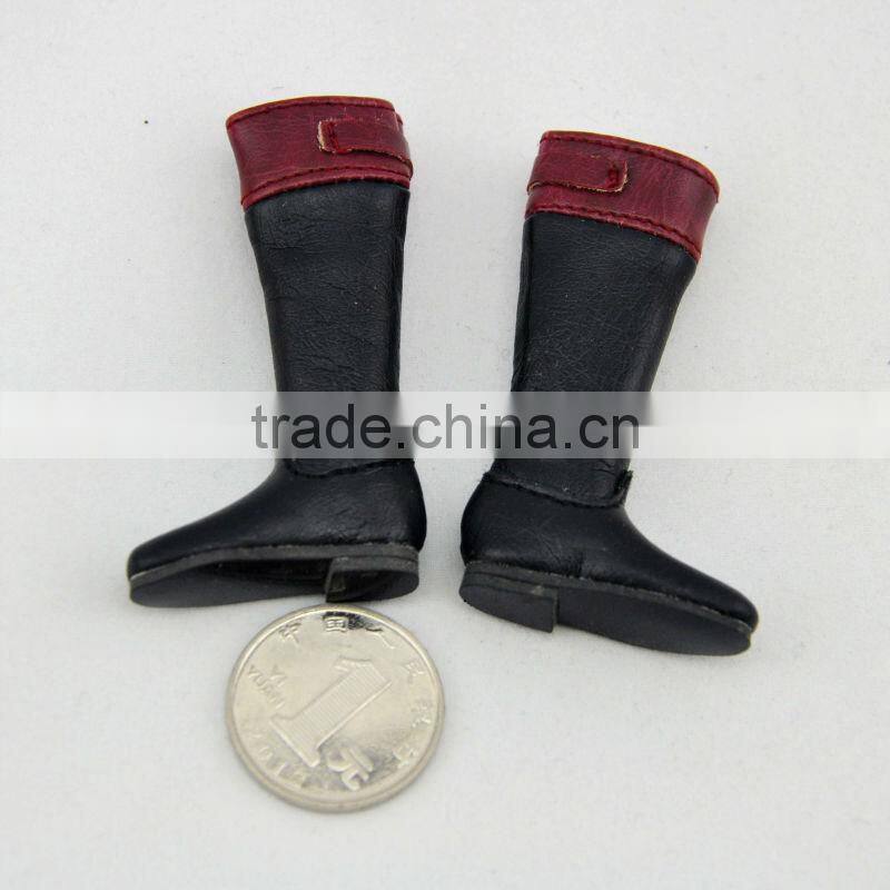 1/4 black BJD Shoes Back Zip for dolls