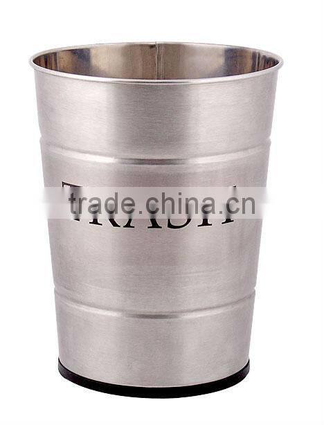 metal office open top trash can / waste bin