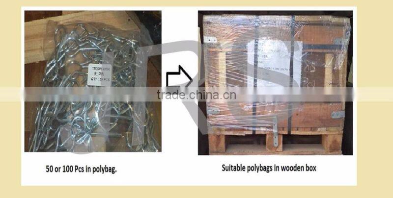 R type steel hardened pin / safety pins