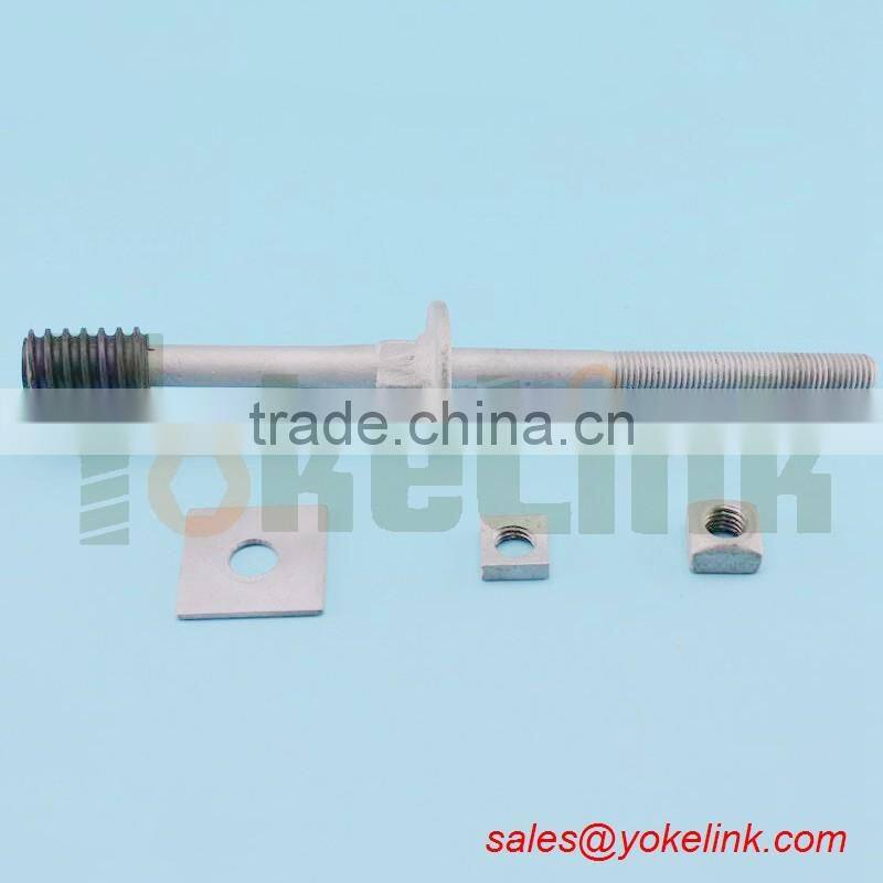 High strength Carbon steel I'' Structural electrical crossarm wood crossarm insulator pin for Cable Hardware