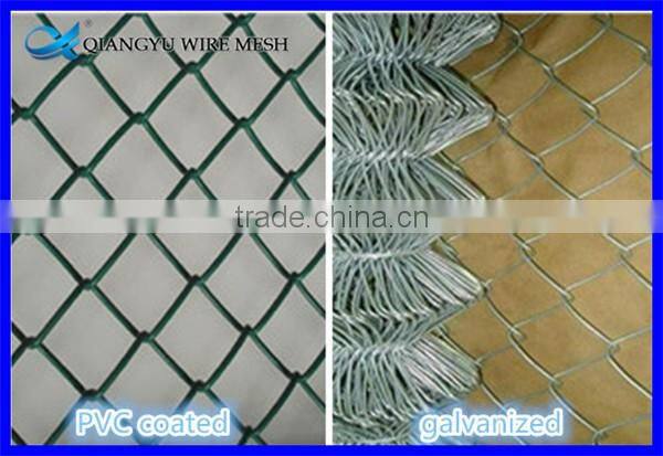 galvanized pvc coated chain link fence netting