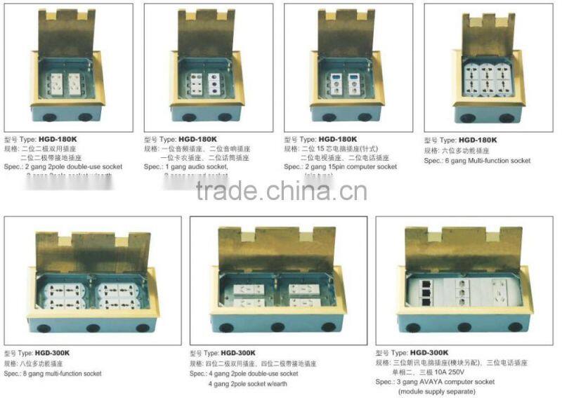 HGD-180K Series Open Type Floor Socket