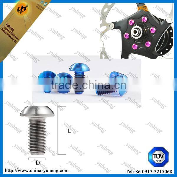 Custom size Titanium head bolt M5 for bike