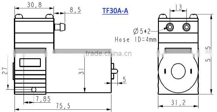 6v 12v 24v dc brushless diaphragm 4 color inkjet plotter pump