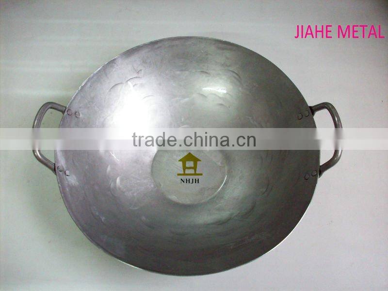 Chinese JIAHE Supplier Black Color Cast Iron Frying Wok