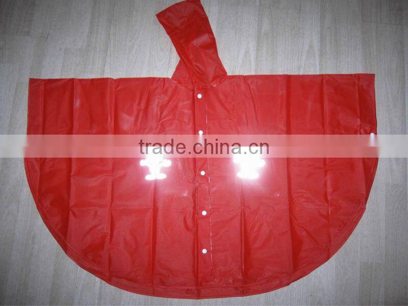 women rubber polyester rain coat