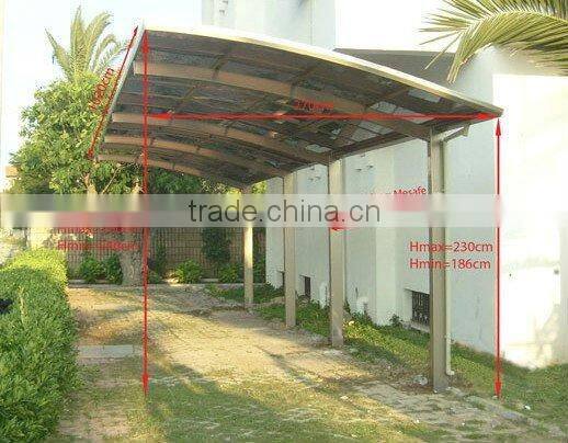 Anti-snow prefab light steel structure movable PC Car canopy