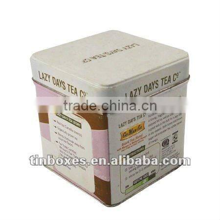 fast delivery varnish square printed large tin metal box