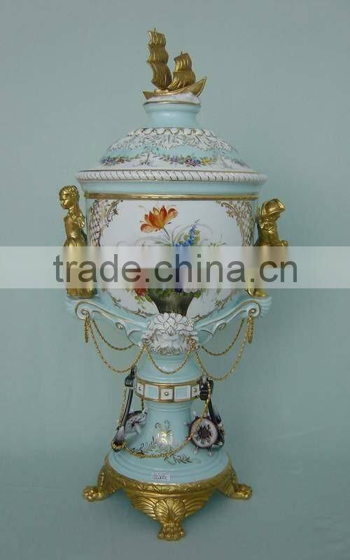 Floral Design Ceramic Whorl Prize Cup, Spring Spirit Blue Prize Cup