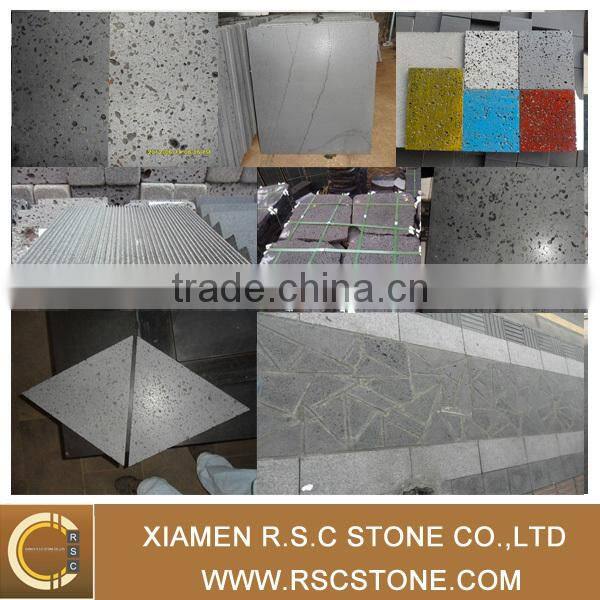 hot sale natural stone black grey basalt and lava stone