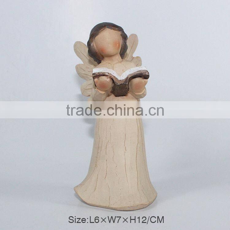 Resin praying mini girl statue