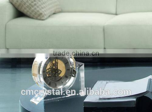 2016 hot sale,custom make ,new design crystal clock for gift