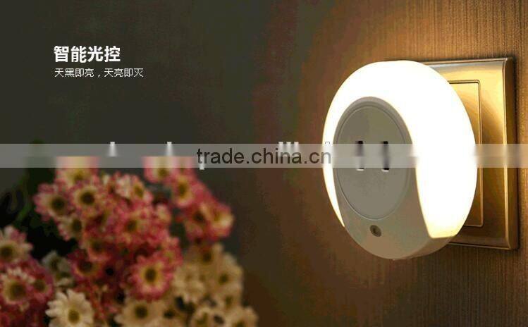 Creative Dual Usb Charger Socket / Led Sensor Night Light / Smart Home Night Lamp With USB Charger Socket