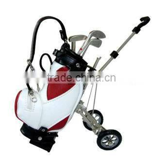 hot sale Creative Christmas gifts w/3 Pens Mini Golf Cart Pen Holder