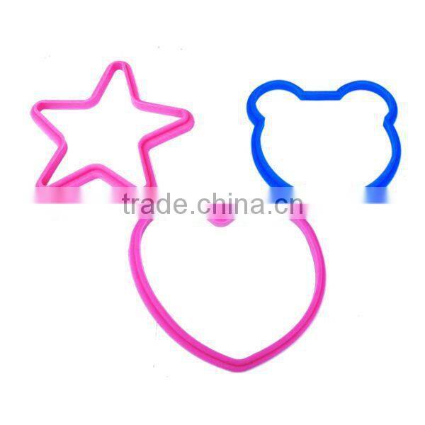 Heart & star shape 100% food grade Silicone Egg Fired Mold