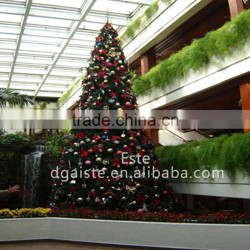Home and outdoor garden edging decoration 2m to 16m or 6.5ft to 53ft Height artificial large 3D LED Christmas Tree