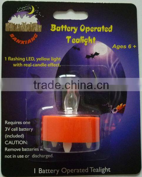 Plastic Halloween battery operated tealight candle shape led light