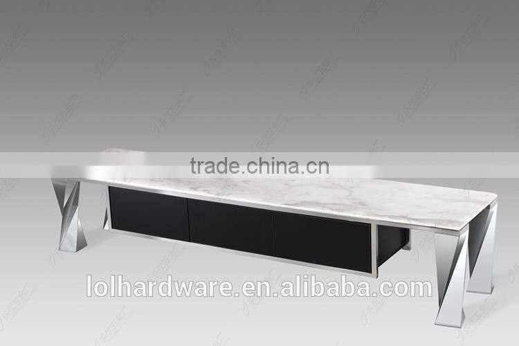 Stainless steel morden marble top offee table