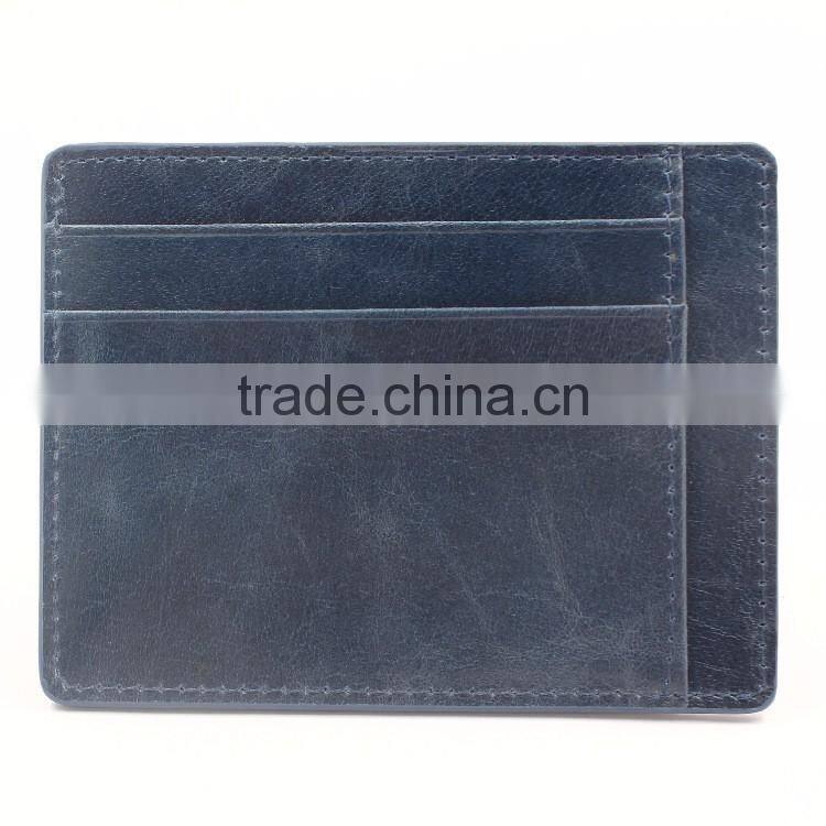 Oil wax slim card holder